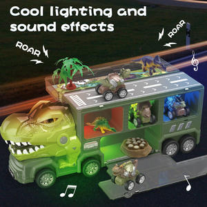 Musique populaire Véhicule animal à friction léger Remorque de transport motorisée Camion de remorquage Voiture jouet - Product Image 6