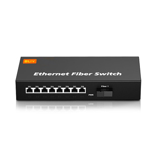 ตัวแปลงสัญญาณ SC Media Converter 10/100M Ethernet Switch 20KM 1 SC +8 RJ45 ใยแก้วนำแสง Poe Switch Network Fiber Media Converter ขายดี - Product Image 1