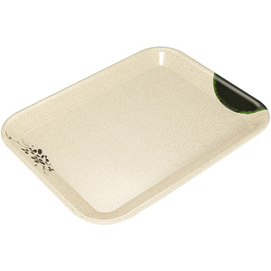 Rectangular Melamine <b>Tray</b> 8021 With Floral Pattern For Home And Commercial Use - Product Image 1