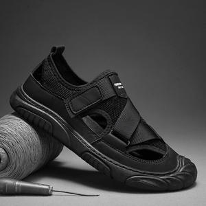 Nuevos zapatos de hombre, <span class=keywords><strong>sandalias</strong></span> huecas transpirables de verano, cómodas, antideslizantes, suela suave, informales, ligeros, zapatos de playa - Product Image 1