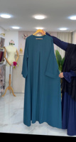 Nouvelle conception, qualité supérieure, abaya élégante et modeste, abaya en polyester de couleur unie, bonnes coutures, robe musulmane pour femmes