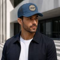 Casquette de camionneur vintage WEINI à 6 panneaux en mélange de coton avec filet avant et fermeture snapback, avec logo circulaire personnalisé