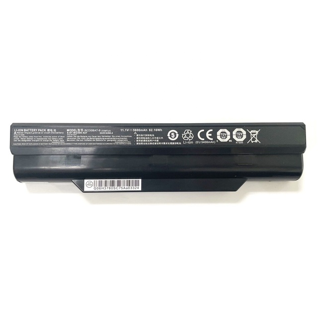 Battery for Clevo W230BAT-6 W230 W230SD W230SS W230ST W230ST 3ICR18/65/-2 6-87-W230S-4271 6-87-W230S-4E7 W230BAT-6 62.16Wh