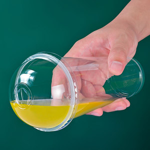 ถ้วยสุญญากาศ90ลำกล้องถ้วยพลาสติกใสพร้อมฝาปิดแบบใช้แล้วทิ้ง16oz 500ml แก้วน้ำชานมไข่มุกกาแฟชา - Product Image 4