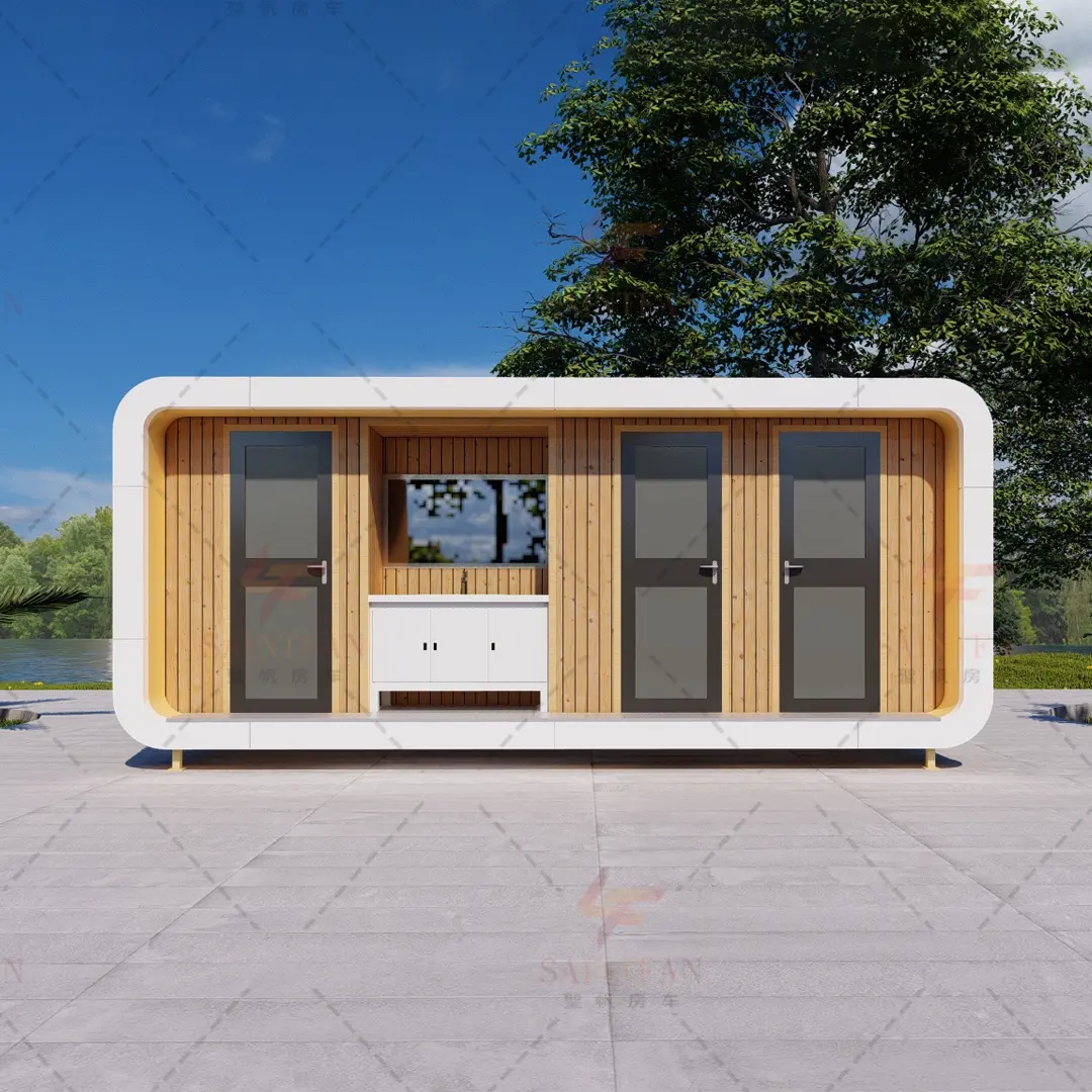 Apple cabin toilet rumah prefab wadah modular mewah
