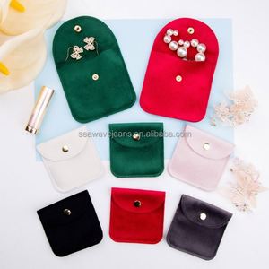 Sacs d'emballage pour bijoux en velours de luxe personnalisés, recyclables, avec couvercle rabattable, sacs anti-poussière, pochette pour bijoux en microfibre, impression sur velours hollandais - Product Image 3