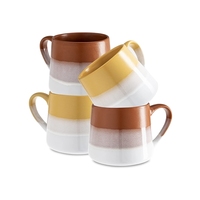 Tazas de café de cerámica con estampado degradado, tazas de café brillantes y coloridas, Jumbo de 20OZ para té, Latte y Chocolate caliente