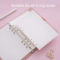 Carnets de notes à 6 anneaux, papier ruché, 6 trous, poinçonnés, lieur, rechargeable, pour journal intime