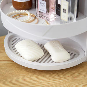 Estante de almacenamiento de plástico impermeable para baño, estante de almacenamiento giratorio de esquina, estante multicapa para el hogar - Product Image 4