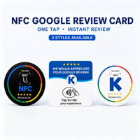 Plaque en acrylique NFC étanche avec code QR pour avis Google, autocollant NFC en acrylique pour INS/MENU, autocollant Google NFC