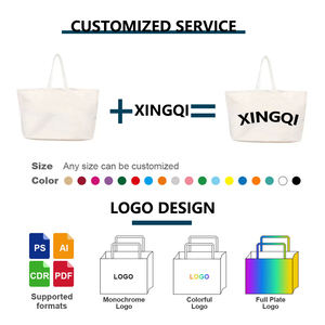 حقائب قماشية قطنية كبيرة الحجم قابلة لإعادة الاستخدام بشعار مخصص، حقيبة تسوق وردية كبيرة للرياضة واليوغا - Product Image 5