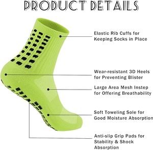 <strong>Manufacturer</strong> Designer Sport Anti slip <strong>Custom</strong> Grip <strong>Socks</strong> High Quality Soccer Football Men Woman Unisex Cotton Non-slip <strong>Socks</strong> - Product Image 3