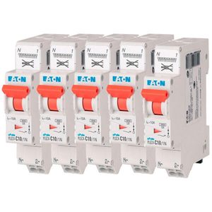 Interruptor Automático Modular Eaton PLGC4-C10/1N 1P+N 10A Curva C Montaje en Riel DIN - Product Image 1