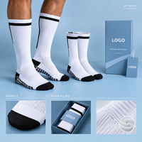 Chaussettes de football antidérapantes avec pointes renforcées, noires et ivoire, en Spandex et Nylon, semelle antidérapante, ajustement parfait pour les bottes, talon et pointe renforcés