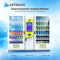 Máquina Expendedora Automática de Autoservicio 24 Horas con Pantalla Publicitaria, Kiosco Automático de Snacks y Bebidas