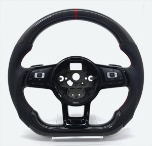 Volant sport personnalisé en fibre <span class=keywords><strong>de</strong></span> carbone avec écran LED et style racing, compatible avec VW Golf GTI GTS R GLI GTD MK7 MK6 MK5 MK4 - Product Image 5