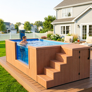 Large FRP Acrylic Equipment Multifunctional Outdoor Swimming Pool Pump Low Maintenance Fiberglass Above Ground Swimming Pool - Product Image 4