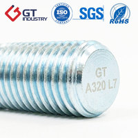 Blue White Zinc Carbon Steel Stud Bolt Metric Fully Threaded Right Hand A193 B7 Stud Bolt