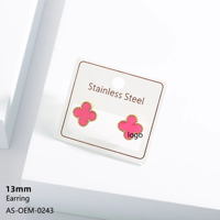 Boucles d'oreilles clous fleur en acier inoxydable plaqué or 18 carats, résistantes au ternissement, étanches et tendance, pour femme, vente en gros, idée cadeau