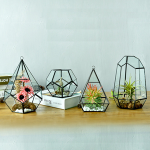 Florero de cristal transparente de fábrica china, decoración de boda, contenedor de plantas transparente, Terrario de vidrio geométrico colgante, novedad - Product Image 4