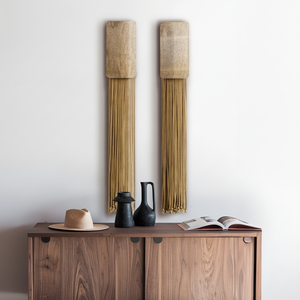 Colgante de pared de yute y madera rústica de alta demanda, decoración de estilo de granja con atractivo natural - Product Image 1