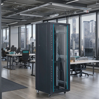 Centre de données professionnel d'armoire de support de serveur de réseau en métal de 19 pouces 12U avec des services d'OEM de fonction de refroidissement offerts