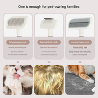 Kit de brosses de toilettage 3-en-1 détachable pour animaux de compagnie : brosse lissante, râteau pour sous-koir et brosse de toilettage (Juego De Cepillos Para Perros)