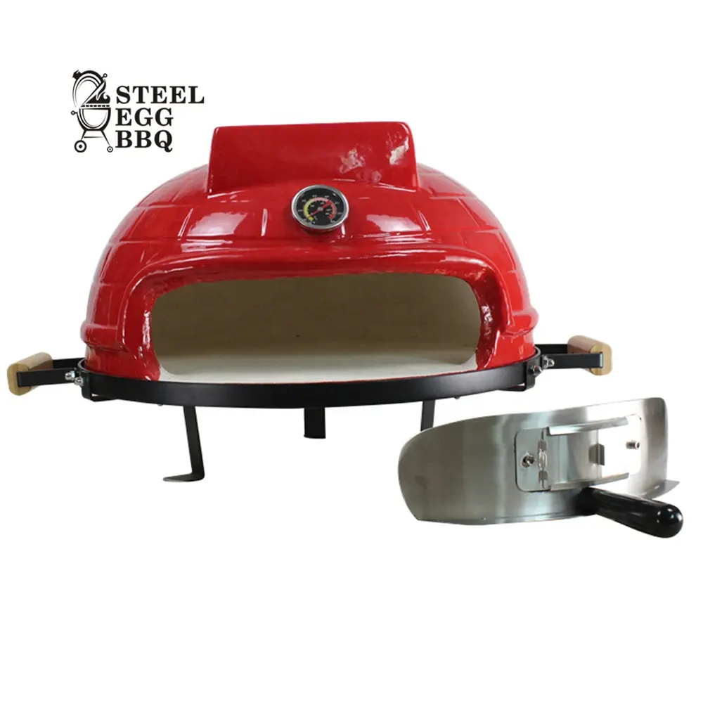 2020 SEB KAMADO / STEEL EGG BBQ charcoal ceramic 21inch mini pizza oven red white wood fired baking oven for sale
