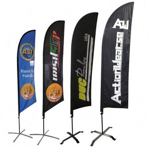 Bandera promocional exterior tipo lágrima, bandera de playa, vela de Bali, vela Swooper, bandera de pluma de carreras con mástil de aluminio - Product Image 1