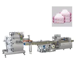 Machine automatique de fabrication de tissus humides Machine d'emballage de tissus humides en plusieurs pièces