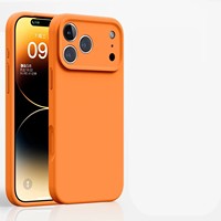 Casing Handphone Silikon Cair Populer untuk iPhone 18 17 16 15 14 13 12 Pro Max, Anti Benturan dengan Desain Tombol AI