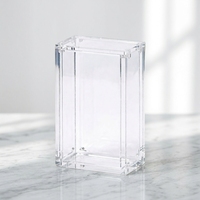 Boîte de présentation pliable portable moderne transparente en une seule pièce avec couvercle magnétique MST00001, étui de protection en acrylique résistant à l'eau