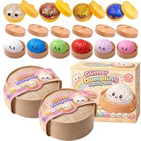 Jouet Squishy PP Toys Dumpling, Bao Bun Mystère, Grande Balle Anti-Stress Pailletée à Presser pour Enfants et Adultes (à partir de 12 mois)