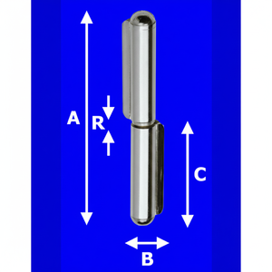 AL1223IN60 Aldeghi in acciaio inox perno fisso cerniera 600mm per macchinari e attrezzature industriali - Product Image 1