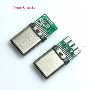 Adaptateur de connecteur USB 3.1 Type C <span class=keywords><strong>mâle</strong></span>/femelle pour câble <span class=keywords><strong>à</strong></span> <span class=keywords><strong>souder</strong></span>, carte PCB, port USB C, <span class=keywords><strong>prise</strong></span> d'alimentation - Product Image 2