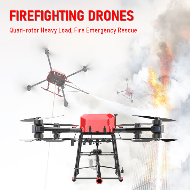 Heavy Lift Foldable Design Drone Lifting Obstacle Avoidance Remote Control UAV for Firefighting Rescue Logistics Hoisting Drones
