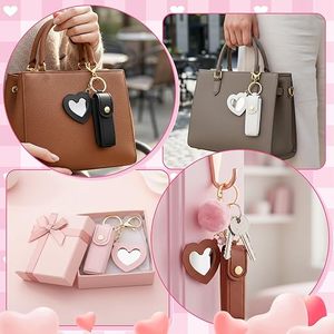 Llavero Porta Lápiz Labial con Logotipo Personalizado, Estuche Portátil de Cuero PU con Espejo, Estuche de Almacenamiento para Bálsamo Labial Suave, Bolsa para Lápiz Labial - Product Image 6