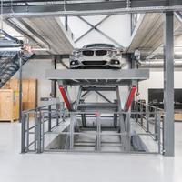 Plateforme élévatrice de voiture à ciseaux double couche, élévateur hydraulique fixe pour garage, espace de stationnement domestique dissimulé