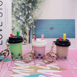 Cat Boba <b>Keychain</b> Acrylic, Liquid Milk Bottle <b>Keychain</b> <b>Anime</b> Car Key Chain/ - Product Image 4