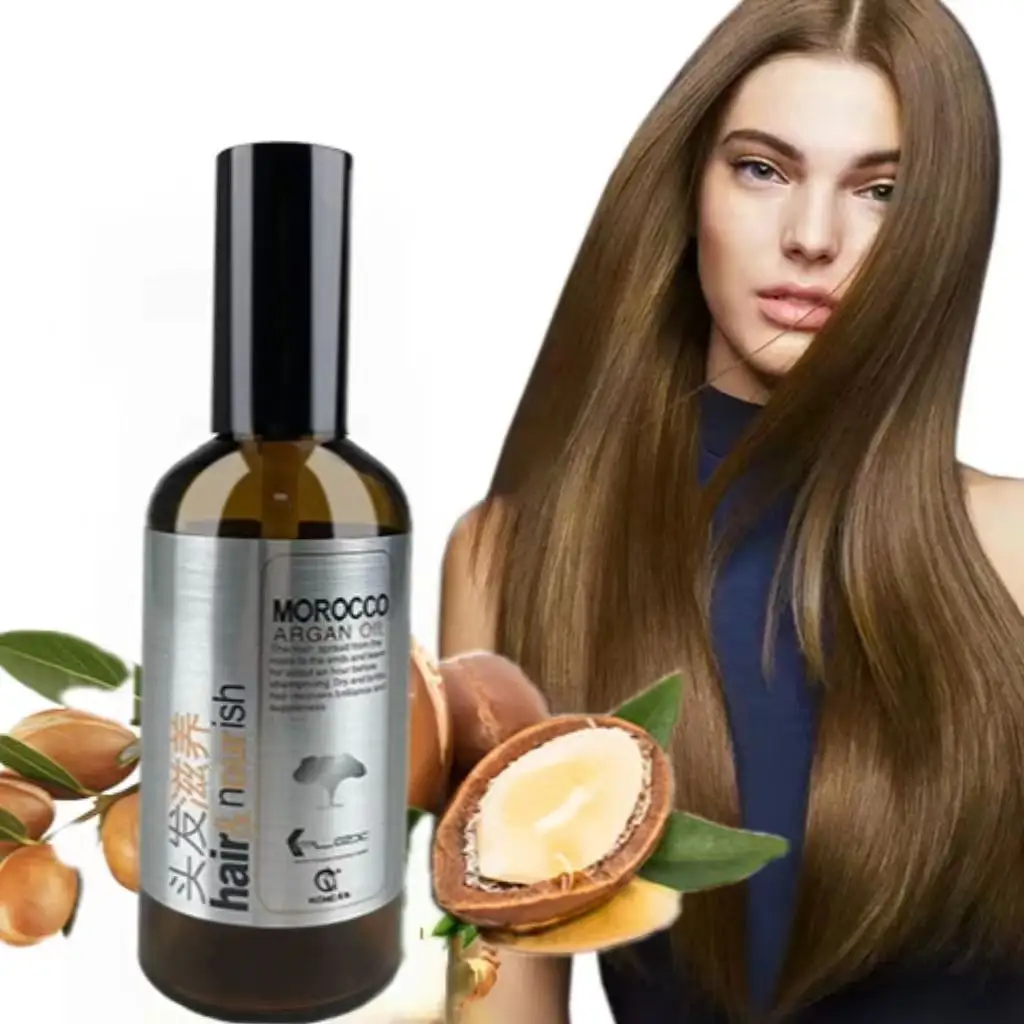 Amostra grátis Moroccan Argan Oil Produtos de cuidados com a perda de cabelo Restaurar o cabelo denso Soro líquido Private Label Óleo de crescimento do cabelo