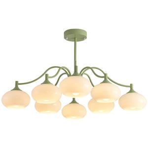 Luminaire suspendu moderne minimaliste français créatif et crémeux de taille moyenne pour salon, salle à manger, chambre à coucher, villa principale - Product Image 4