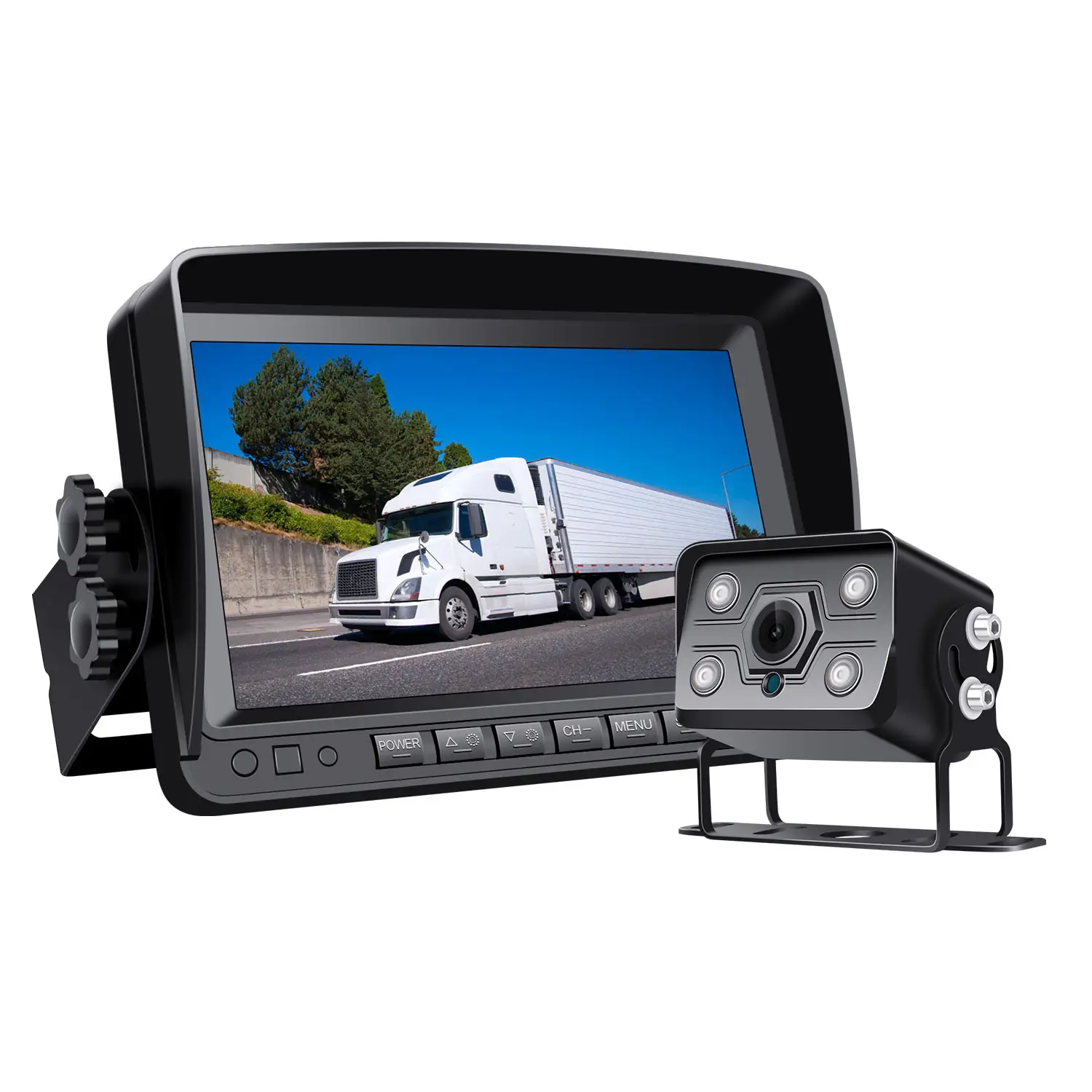 ODM OEM truck reverse camera with 7 inch IPS AHD Monitor trailer back camera pantalla digital universal con camara de retroseso