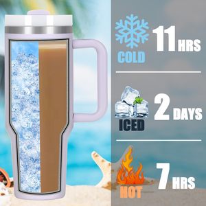 Nouveaux gobelets isothermes personnalisés en acier inoxydable de 40 oz à double paroi, revêtement poudré, isolation sous vide, avec poignée, pour café et voyage - Product Image 5