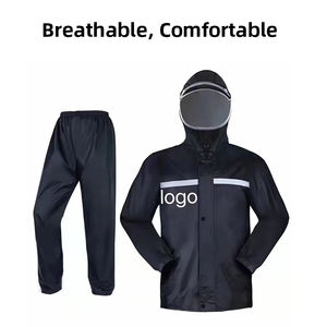 Groothandel op maat gemaakte ademende waterdichte regenjas met aangepast logo, hoge kwaliteit Oxford, unisex, voor volwassenen, modieus voor kamperen - Product Image 2
