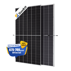 Panel Solar Bifacial SUNKIT 670-700W, Venta al Por Mayor de Fábrica, Módulo de Doble Vidrio con Celdas de Tipo N PERC, 22.7% de Eficiencia, Celdas de 182mm - Product Image 2