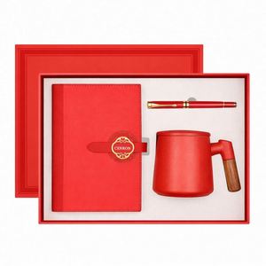 Set de Regalo Corporativo de Alta Gama, Cuaderno de Oficina de Cuero PU, Taza y Bolígrafo con Logotipo Personalizado, Impresión en Serigrafía para Uso Promocional - Product Image 2