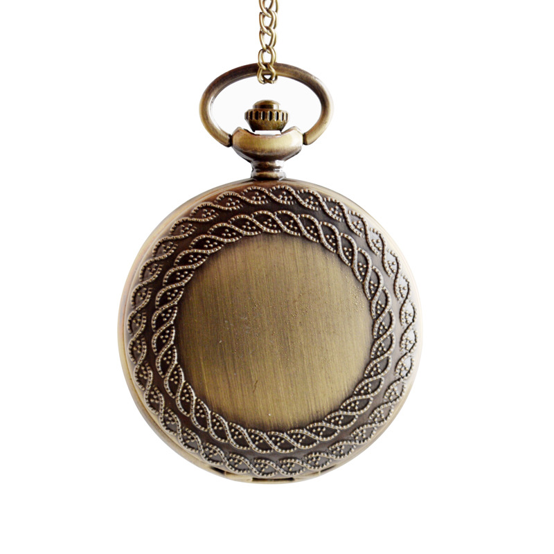Бронзовые Кварцевые часы, винтажные кварцевые карманные часы в стиле ретро