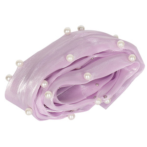 Pink Purple Pearl Satin Cake Border Arch Mother's Day Valentine's Day Cake Toppers Elegant Handmade Decor - Product Image 4
