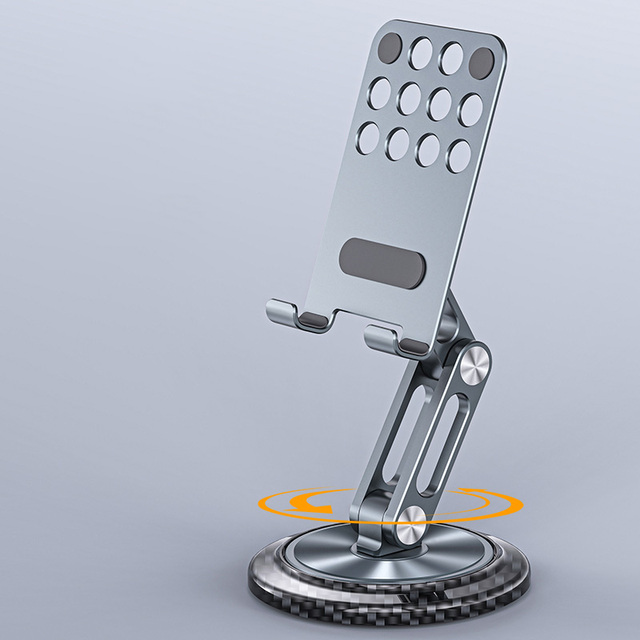 New Aluminum Alloy Adjustable Desktop Foldable Mobile Phone Holders 360 Rotatable Compatible Tablet Phone Stand