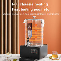 Vente en gros 10L 20L 30L théière intelligente noire domestique et commerciale PC corps visible chauffe-eau électrique machine à infuser le thé